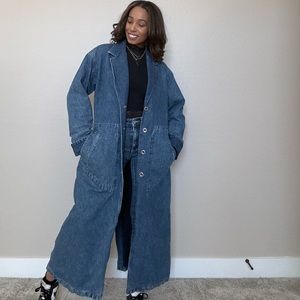 Vintage Nordstrom Denim Trench Coat
